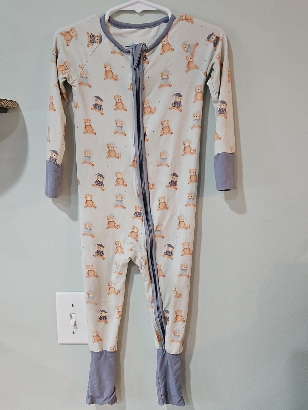 Little One Shop Sleepy Bear Bamboo Convertible Sleeper 2T
